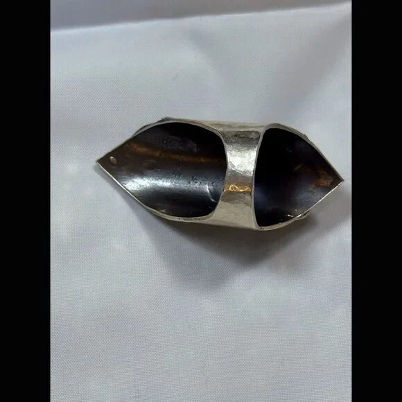 OOAK Acid Queen Warrior Ring Lodolite Sterling Silver Moon Shield Knuckle 9 - Picture 6 of 10